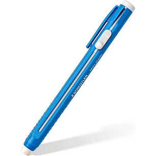 Staedtler Mars Plastic 528 50 Portagomas en Forma de Lapiz - Con Cursor para Deslizar la Goma - Sin Ftalatos ni Latex