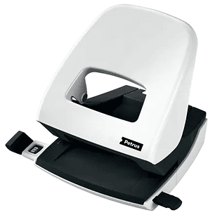 Petrus 62 WOW Taladro Perforador - Hasta 30 Hojas - Marcas de Formato - Punzones 5.5mm - Color Blanco Metalizado