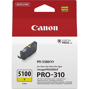 Canon PFI5100 Amarillo Cartucho de Tinta Original - PFI5100Y/6955C001