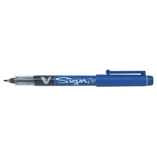 Pilot Rotulador de Punta Fina V-Sign Pen - Punta Fina de 2mm - Trazo de 0.6mm - Color Azul