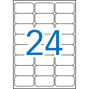 Apli Etiquetas Blancas Resistentes Intemperie 63.5 x 33.9mm 10 Hojas