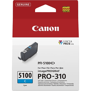 Canon PFI5100 Cyan Cartucho de Tinta Original - PFI5100C/6953C001