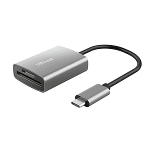 Trust Dalyx Lector de Tarjetas USB-C - SD, MicroSD - Aluminio