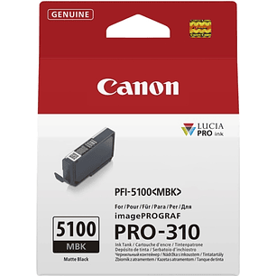 Canon PFI5100 Negro Mate Cartucho de Tinta Original - PFI5100MBK/6951C001