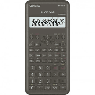 Casio Calculadora Cientifica FX-82MS 2ª Ed.- Pantalla LCD de 2 Lineas - 240 Funciones Integradas - 8 Memorias de Variables - Calculo de Porcentajes - 