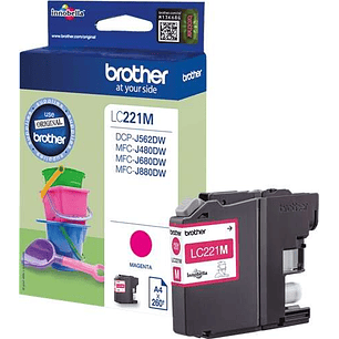Brother LC221 Magenta Cartucho de Tinta Original - LC221MBP