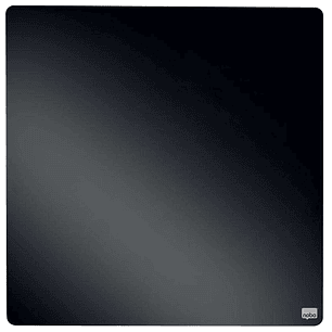 Nobo Tile Mini Pizarra Magnetica 360x360mm - sin Marco - Variedad de Colores - Almohadillas e Imanes - Diseño Creativo y Colorido - Negro