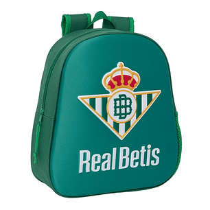 Safta Real Betis Mochila 3D de 8.64L - Portabotellas - Tarjeta de Identificacion Personal - Hombreras Acolchadas - 27x33x10cm - Color Verde