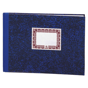 Dohe Cuaderno Cartone Rayado Horizontal de 100 Hojas - Folio Apaisado - Tapa en Tres Piezas con Lomera de Tela - Interior en Papel Offset de 70g/m2 - 