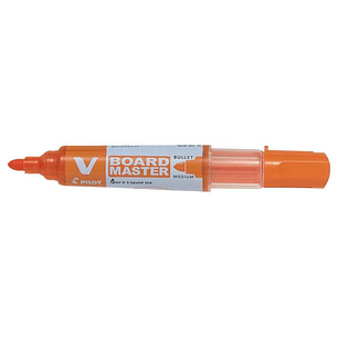 Pilot V-Board Master Begreen Rotulador para Pizarra Blanca - Punta Redonda 6mm - Trazo 2.3mm - 91% Plastico Reciclado - Recargable - Color Naranja