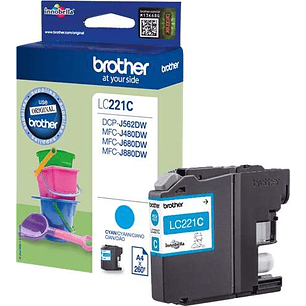 Brother LC221 Cyan Cartucho de Tinta Original - LC221CBP