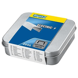 Rapid Optima HD70 Caja de 2500 Grapas HD70 - Hasta 70 Hojas - Acero de Alta Calidad