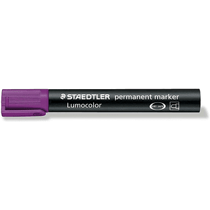 Staedtler Lumocolor 352 Rotulador Permanente - Punta Redonda - Trazo 2mm Aprox - Capuchon con Clip - Secado Rapido - Color Violeta
