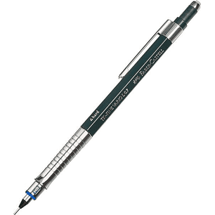 Faber-Castell TK-Fine Vario L Portaminas HB 0.7mm - Con Goma de Borrar - Clip de Metal - Color Verde