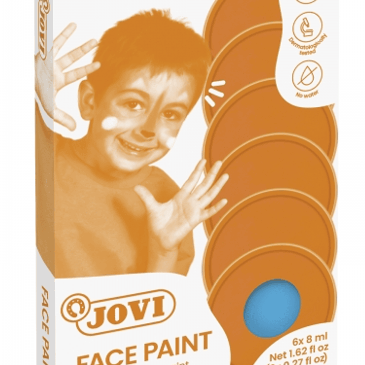 Jovi Estuche de 6 Botes Maquillaje Crema - Hipoalergenico - Base Grasa - Facil Aplicacion - Gran Cobertura - sin Parabenos - Facil de Retirar - Color  1