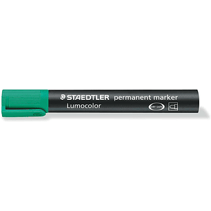 Staedtler Lumocolor 352 Rotulador Permanente - Punta Redonda - Trazo 2mm Aprox - Capuchon con Clip - Secado Rapido - Color Verde