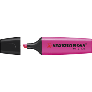 Stabilo Boss 70 Rotulador Marcador Fluorescente - Trazo entre 2 y 5mm - Recargable - Tinta con Base de Agua - Color Magenta Fluorescente