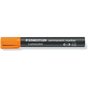 Staedtler Lumocolor 352 Rotulador Permanente - Punta Redonda - Trazo 2mm Aprox - Capuchon con Clip - Secado Rapido - Color Naranja