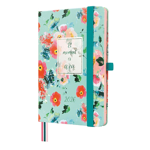 Finocam Minimal Design Agenda en Catalan - Anual 2026 - Tapa Dura - Cierre con Goma Elastica - Formato M4 - 124x15x174mm - Semana Vista Horizontal - T