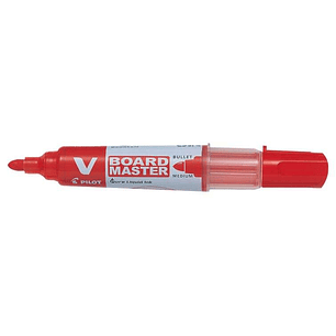 Pilot V-Board Master Begreen Rotulador para Pizarra Blanca - Punta Redonda 6mm - Trazo 2.3mm - 91% Plastico Reciclado - Recargable - Color Rojo