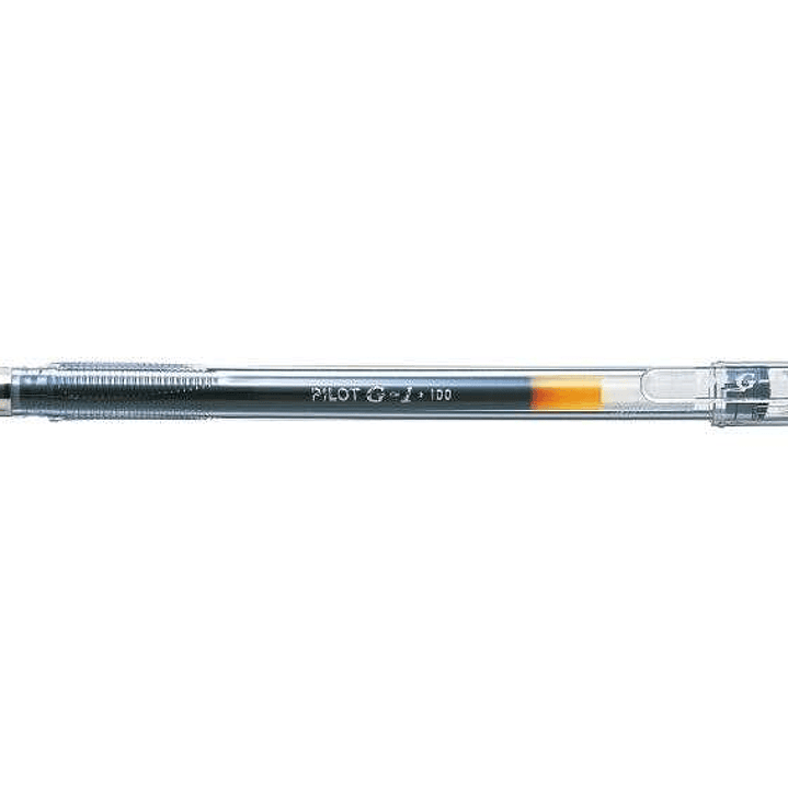 Pilot Boligrafo de Gel G1 - Recargable - Punta de Bola 0.5mm - Trazo 0.3mm - Cuerpo Transparente - Color Negro 1