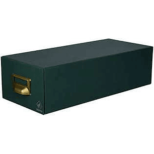 Mariola Fichero Carton Forrado en Geltex Nº2 para 1000 Fichas - Medidas 155x100x350mm - Resistente y Duradero - Color Verde