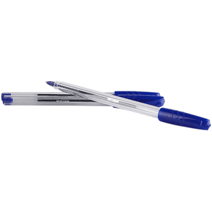 MKtape Pack de 36 Boligrafos Triangulares de Bola - Punta Redonda de 1.0mm - Escritura Suave - Color Azul