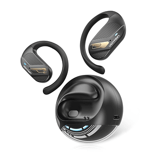 Vention OpenBeat O12 Auriculares Bluetooth 5.4 con Estuche de Carga - True Wireless - Open Ear - 7h Autonomia - Color Negro
