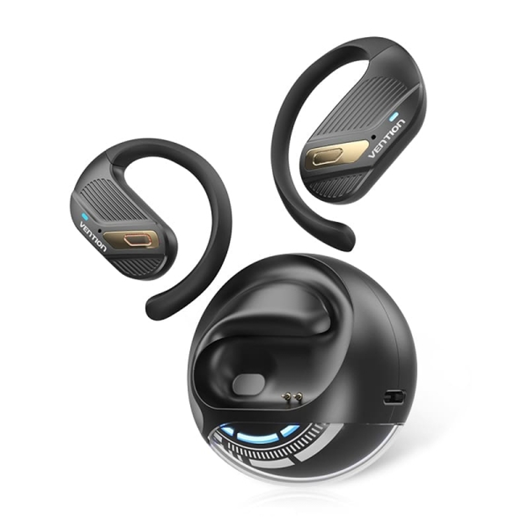 Vention OpenBeat O12 Auriculares Bluetooth 5.4 con Estuche de Carga - True Wireless - Open Ear - 7h Autonomia - Color Negro 1
