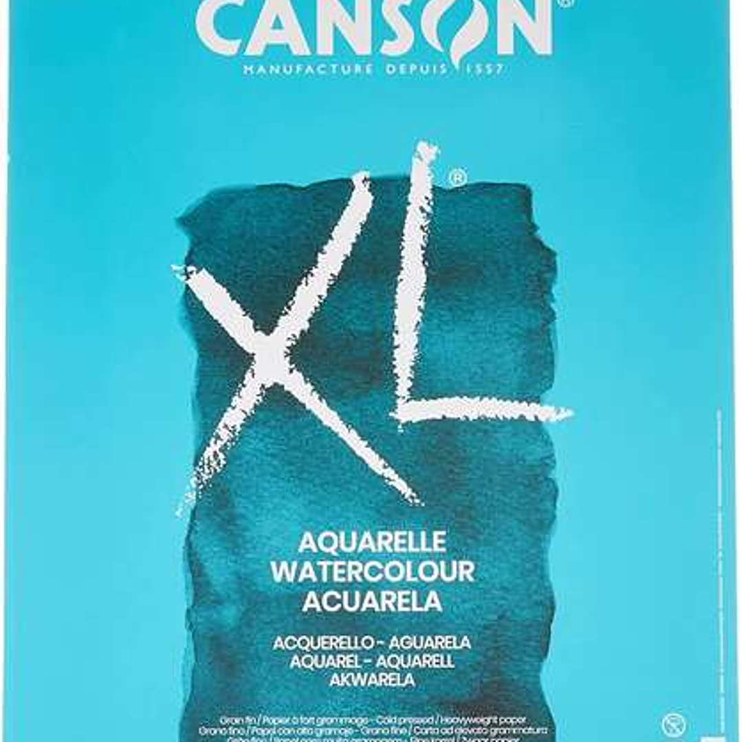Canson XL Aquarelle Album Espiral Microperforado de 30 Hojas A3 - Grano Fino - 29.7x42cm - 300g - Color Blanco 1