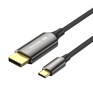 Vention Cable USB-C a DisplayPort 8K - 0.5m - Trenzado - Color Negro
