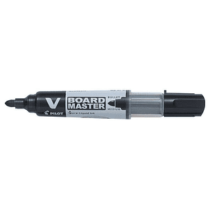 Pilot V-Board Master Begreen Rotulador para Pizarra Blanca - Punta Redonda 6mm - Trazo 2.3mm - 91% Plastico Reciclado - Recargable - Color Negro