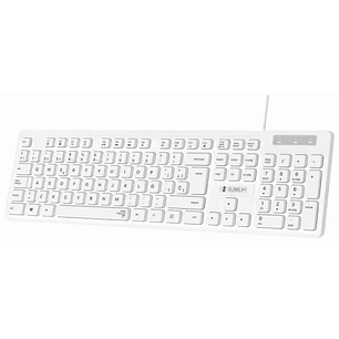 Subblim Teclado Business Slim Silencioso - 430 x 132 x 23 mm - Teclas Planas - Resistente a salpicaduras - Diseño delgado y completo - Conector USB Pl