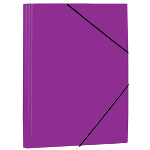 Mariola Carpeta de Polipropileno con Solapas 450 Micras - Formato Folio - Medidas 34x25cm - Cierre con Goma Elastica - Color Violeta