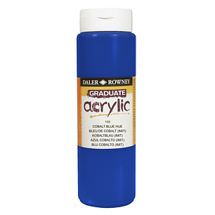 Daler Rowney Graduate Pintura Acrilica - Botella de Plastico - 500ml - Color Azul Cobalto