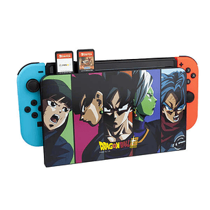 FR-TEC Dock Cover Dragon Ball Super - Proteccion para Dock de Consola Nintendo Switch - Evita Rayaduras en Pantalla - Ranuras para 6 Juegos - Color Va