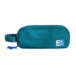 Oxford B-Smart Estuche Portatodo - 3 Compartimentos - Asa Lateral - Fabricado en Material Reciclado - Color Aqua
