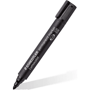 Staedtler Lumocolor 352 Rotulador Permanente - Punta Redonda - Trazo 2mm Aprox - Capuchon con Clip - Secado Rapido - Color Negro