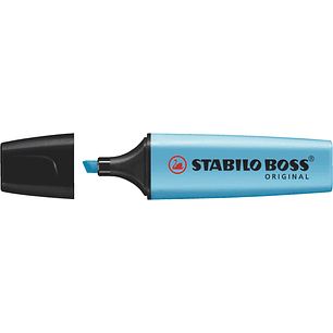 Stabilo Boss 70 Rotulador Marcador Fluorescente - Trazo entre 2 y 5mm - Recargable - Tinta con Base de Agua - Color Azul Fluorescente