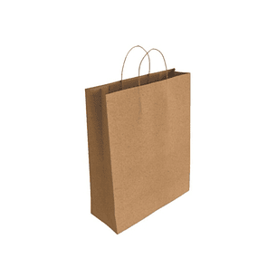 Bismark Bolsa de Papel Kraft - Medidas 40x14x32cm - Color Marron