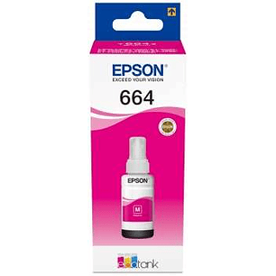 Epson T6643 Magenta Botella de Tinta Original - C13T664340
