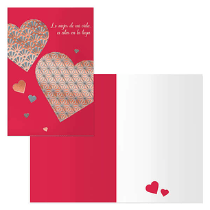 Dohe Pack de 6 Tarjetas de Felicitacion de San Valentin - 11.5x17cm - Impresas a Todo Color - Estampaciones con Pelicula de Color - Estampacion en Sec