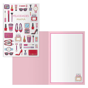 Dohe Beautiful Pack de 6 Tarjetas de Felicitacion para Padres - 11.5x17cm - Impresion a Todo Color - Estampaciones con Pelicula de Color - Estampacion