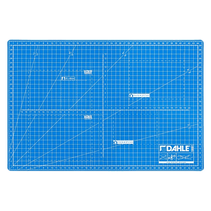 Dahle 10691 Plancha de Corte A3 30x45cm - 5 Capas con Nucleo Resistente al Corte - Lineas de Orientacion - Color Azul