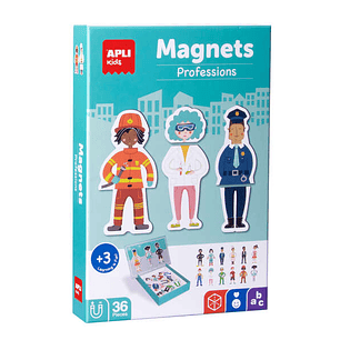 Apli Juego magnetico de las Profesiones - Ayuda a Familiarizarse con Profesiones y Oficios - 36 Fichas Magneticas con Diferentes Personajes - Recomend