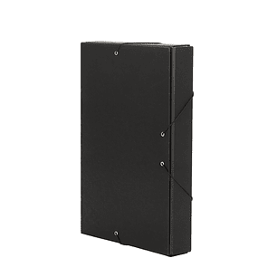 Pardo Carpeta para Proyectos Lomo 90mm - Cierre con Gomas - Color Negro