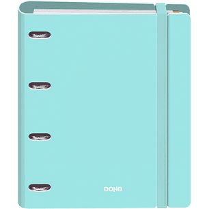 Dohe Serenity Polyfoam Carpeta de 4 Anillas Mixtas de 35mm A4 Recambio 100 Hojas Cuadricula 5mm - Cubierta de Polyfoam 2mm - Cierre con Goma - Incluye