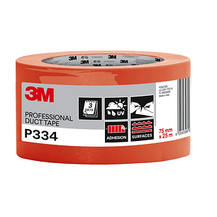 3M Cinta Adhesiva Americana - 75mm x 25m - Alta Adherencia - Color Naranja