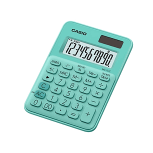 Casio MS-7UC Calculadora de Escritorio 10 Digitos - Tecla Doble Cero - Marcadores de Coma de 3 Digitos - Pulsacion de Teclas Simultanea - Alimentacion