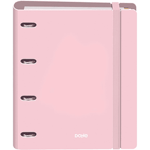 Dohe Serenity Polyfoam Carpeta de 4 Anillas Mixtas de 35mm A4 Recambio 100 Hojas Cuadricula 5mm - Cubierta de Polyfoam 2mm - Cierre con Goma - Incluye